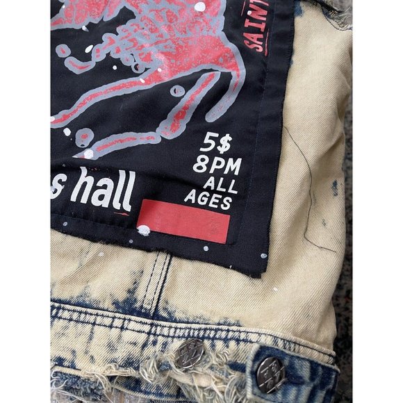 Preowned IMPERIOUS Original Apparel Mens Size M Distressed/Acid Wash Rocker Vest - Picture 8 of 9